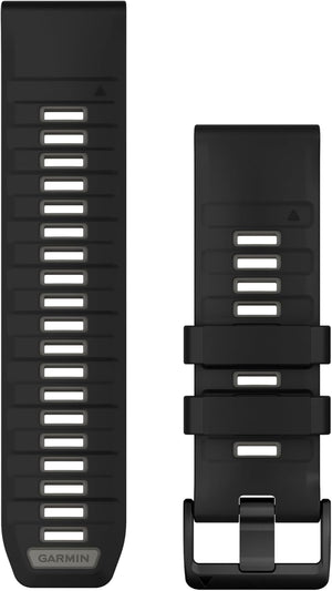 Garmin QuickFit 26 Watch Bands Black/Pebble Gray Silicone (010-13393-00)