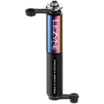 Lezyne Pocket Drive Pro Mini Bicycle Hand Pump, NEO Metallic, Black