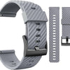 Wearable4U Suunto 7 / Suunto 9 Soft Silicone Wristband Strap 24mm QuickFix (Black) - Gray