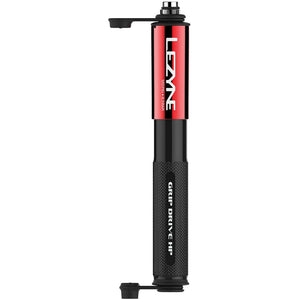 Lezyne Grip Drive HP Hand Pump, Small, 186mm, 120psi, Red