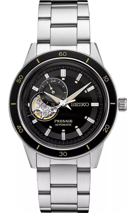 Seiko Presage Style 60s 40.8 mm Black Dial Men's Watch (SSA425)