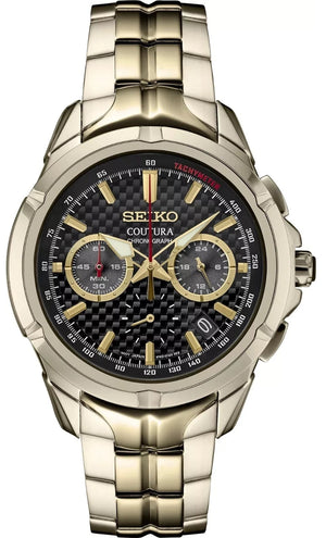 Seiko Coutura Quartz Chronograph 42.0 mm Dial Black Men's Watch (SSB438)