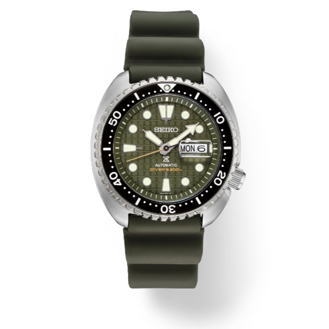 Seiko Prospex Automatic Diver Rotating Bezel 45.0 mm Green Dial Men's Watch (SRPE05)