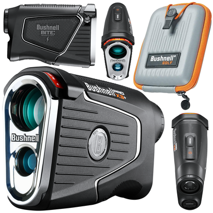 Bushnell Pro X3+ (Plus) Advanced Laser Golf Rangefinder with Included Carrying Case, Carabiner, Lens Cloth, and Selected Wearable4U Bundle