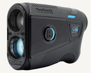 Bushnell Tour V6 Shift Black Laser Golf Rangefinder with Carrying Case, Lens Cloth, CR2 Batteries | Wearable4U Bundle