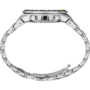 Seiko Coutura Chrono Gray Yellow Dial 45.6 mm Steel Quartz Men's Watch (SRWZ27)