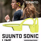 Suunto Sonic Open-Ear Bone Conduction Sports Headphone, Lime, Bluetooth Wireless Headset, Bass & Multipoint Connection, 10H Playtime, Fast Charging