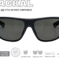 Vortex Optics Jackal Sunglasses UV Protection, Polarized, Ballistic Rated, Black/Smoke - No Mirror (EJA-BKS)