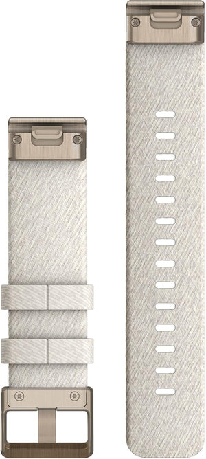 Garmin QuickFit 20mm Watch Band Cream Heathered Nylon with Cream Gold Hardware (010-13102-07)