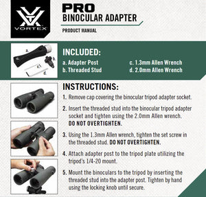 Vortex Optics Pro Binocular Adapter (TRA-BINDAP)