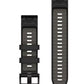 Garmin QuickFit 22 Watch Bands Black/Pebble Gray Silicone (010-13392-00)