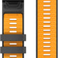 Garmin QuickFit 26 Watch Bands Graphite/Spark Orange Silicone (010-13393-05)