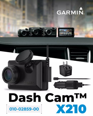 Garmin 1440p Dash Cam X210 with a 140-degree Field of View and built-in Clarity Polarizer (010-02859-00)