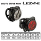 Lezyne Zecto Drive Pair Bicycle LED Headlight and Taillight, Black
