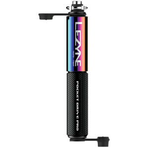 Lezyne Pocket Drive Pro Mini Bicycle Hand Pump, NEO Metallic, Black