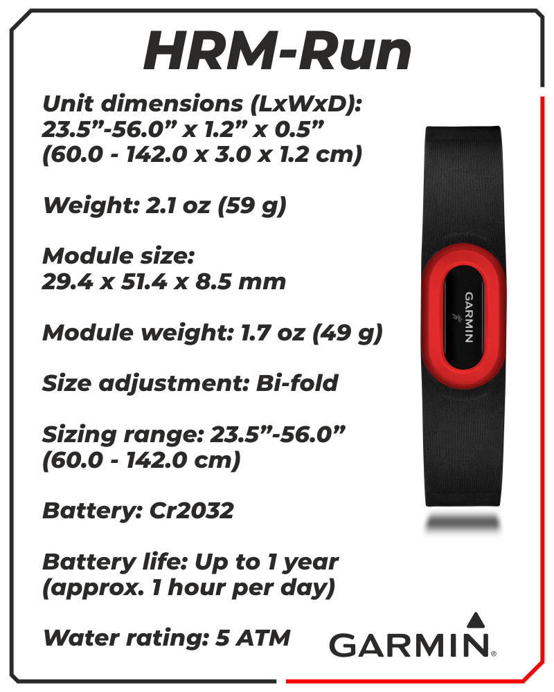 Garmin HRM Run Heart Rate Monitor Exercise Strap 010 10997 12