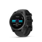 Garmin fenix E – 47 mm, AMOLED Slate Gray Steel with Black Silicone Band Multisport GPS Smartwatch (010-03025-03)