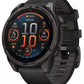 Garmin fenix 8 – 47 mm, AMOLED Sapphire Multisport GPS Smartwatch, Carbon Gray DLC Titanium with Black/Pebble Gray Silicone, Built-in LED Flashlight (010-02904-20)