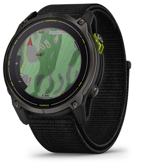 Garmin Enduro 3 - 51 mm, Solar, Sapphire, Ultraperformance GPS Smartwatch, Carbon Gray DLC Titanium with Black UltraFit Nylon Strap Bundle (010-02751-00)