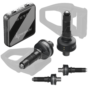 Favero Assioma Duo-Shi Power meter with sensors on both sides compatible with Shimano pedal bodies (772-02-S_PowerBankSq_W4U) with Wearable4U Power Bank Bundle