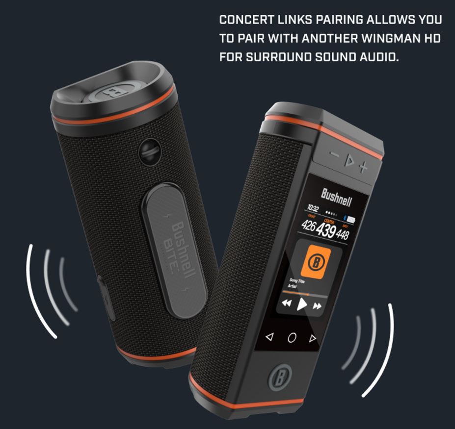 Bushnell Wingman HDゴルフGPSスピーカーセット - 3.5インチカラーHDタッチスクリーン、360オーディオ、1 Bushnell Wingman HD GPS & Bluetooth Speaker - Maple Hill Golf