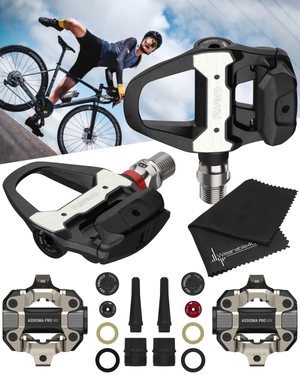 Favero Assioma PRO RS/MX Power Meter Pedal Sets – Road & MTB Compatibility, Easy-to-Transfer, Cycling Dynamics, Best Value with Wearable4U Bundle