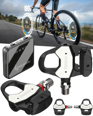 Favero Assioma PRO RL-1/RL-2 Single/Double Side Look Keo Compatible Power Meter Pedals, Easy-to-Transfer, Cycling Dynamics w/ Wearable4U Bundle