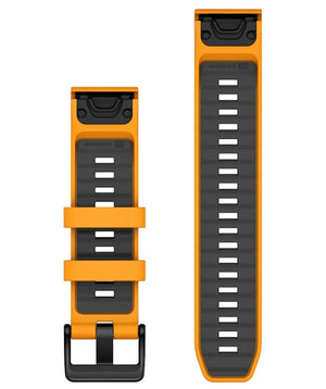 Garmin QuickFit 22 Watch Bands Spark Orange/Graphite Silicone (010-13392-01)