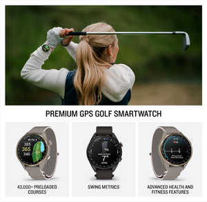 Garmin Approach S72 Golf GPS Smartwatch, AMOLED, Advanced Golf Features, Green Reading, Swing Metrics, 43,000+ CourseView Maps