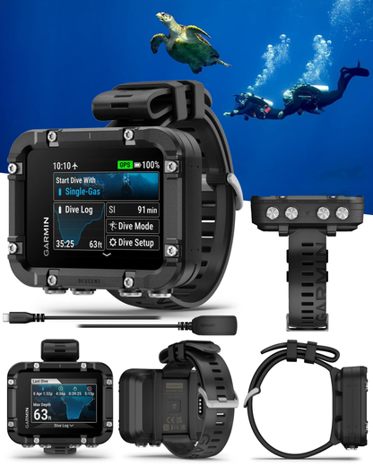 Garmin Descent X30, Rugged Dive Computer, Surface GPS, Button Controls, Up to 30 Hours of Battery Life, Vibrant 2.4-inch Color Display (010-03892-00) w/ Wearable4U Bundle