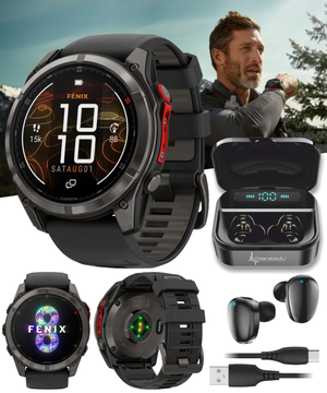 Garmin Fenix 8 Pro – 51 mm MicroLED Premium Multisport GPS Smartwatch, Sapphire Lens, inReach Technology (010-03380-00) w/ Wearable4U Bundle