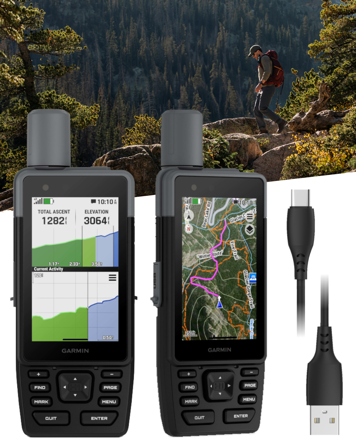 GPSMAP H1, Premium GPS Handheld Navigator with Color Touchscreen & Buttons