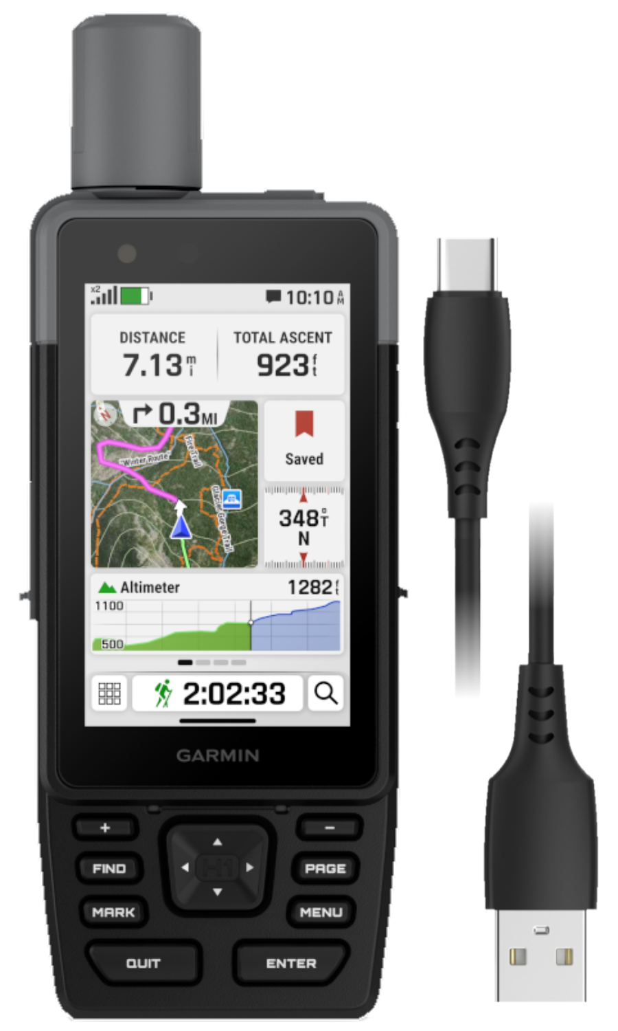 GPSMAP H1, Premium GPS Handheld Navigator with Color Touchscreen & Buttons