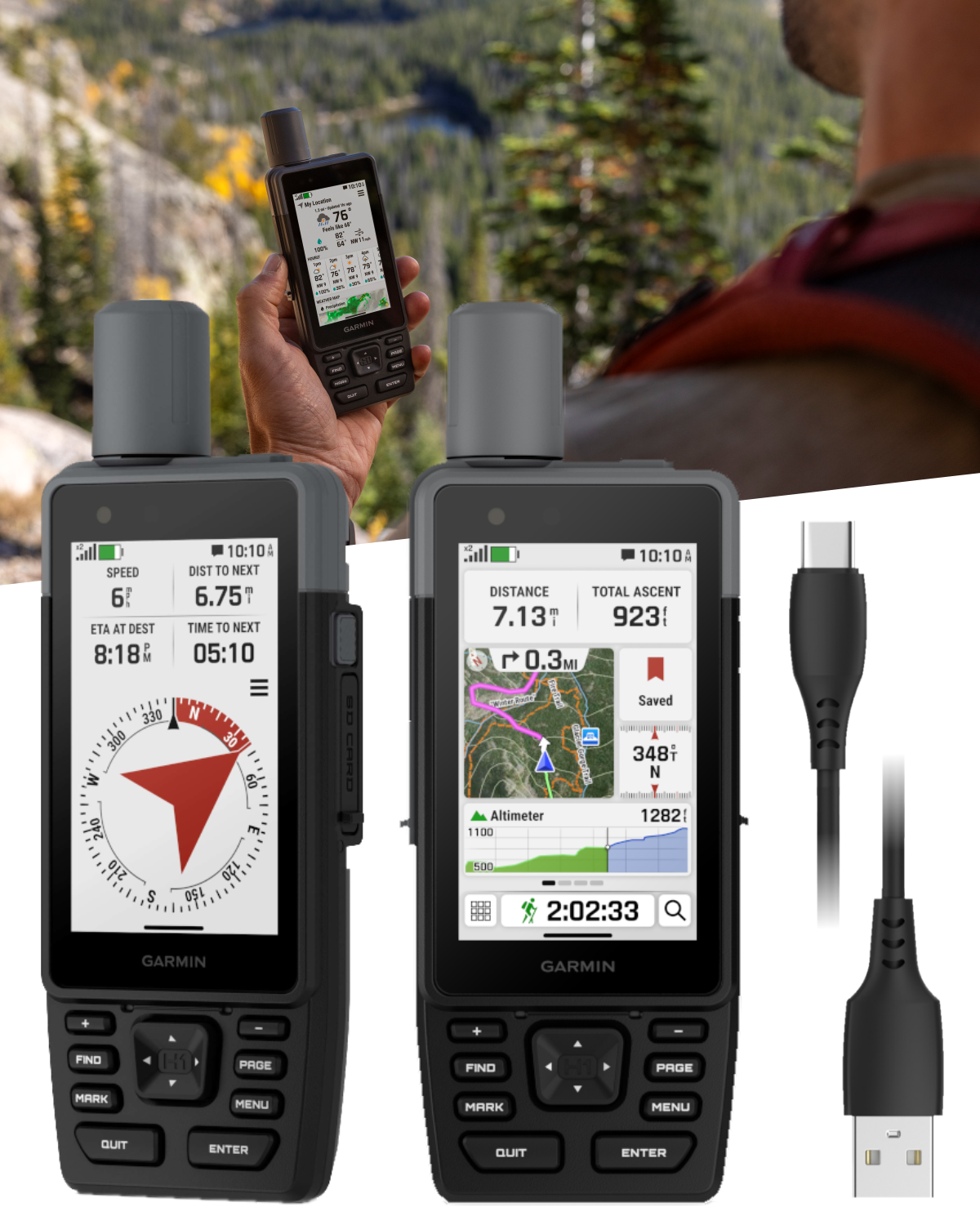 GPSMAP H1, Premium GPS Handheld Navigator with Color Touchscreen & Buttons