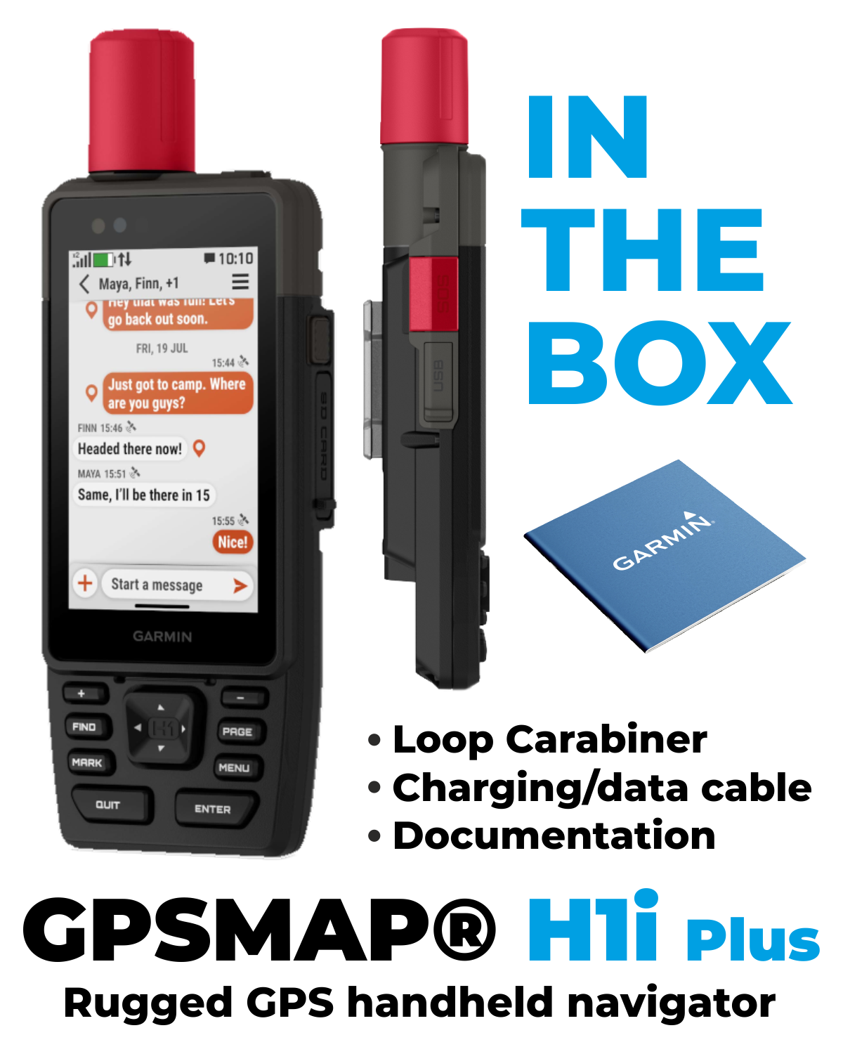 GPSMAP H1i Plus, Premium GPS Handheld Navigator with inReach Plus Technology