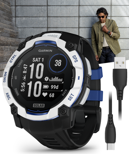 Garmin Instinct 3 Rugged Outdoor GPS Smartwatch – 45/50mm AMOLED & SOLAR, Supernova Collection, Limited Edition Color, Health & Fitness Tracking | Werable4U Bundle