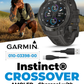 Garmin Instinct Crossover 1.2" AMOLED Sapphire Rugged Hybrid GPS Smartwatch (Various Models, incl. Tactical Edition), Analog Hands,  Health & Wellness Monitoring | Wearable4U Bundle