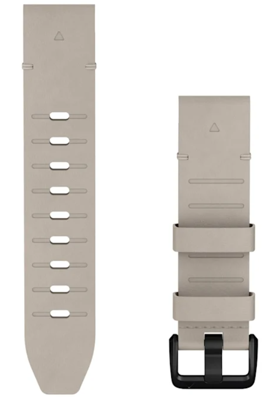 Garmin QuickFit Watch Bands, Bone & Walnut Leather, Available in Different Sizes