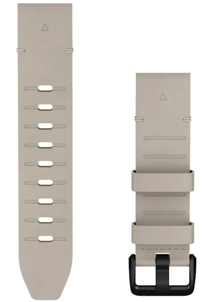 Garmin QuickFit Watch Bands, Bone & Walnut Leather, Available in Different Sizes