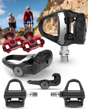 Garmin Rally RK110 / RK210 Single-Sensing or Dual-Sensing Power Meter Pedals – Road (LOOK KEO) & XC210 Pedal Bodies for Off-Road (SPD), Cycling Dynamics w/ Wearable4U Bundle