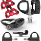Garmin Rally RS110 / RS210 Single-Sensing or Dual-Sensing Power Meter Pedals for Road (SPD-SL) & Off-Road (SPD), Cycling Dynamics w/ Wearable4U Bundle