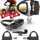 Garmin Rally RS110 / RS210 Single-Sensing or Dual-Sensing Power Meter Pedals for Road (SPD-SL) & Off-Road (SPD), Cycling Dynamics w/ Wearable4U Bundle