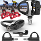 Garmin Rally RS110 / RS210 Single-Sensing or Dual-Sensing Power Meter Pedals for Road (SPD-SL) & Off-Road (SPD), Cycling Dynamics w/ Wearable4U Bundle