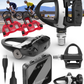 Garmin Rally RS110 / RS210 Single-Sensing or Dual-Sensing Power Meter Pedals for Road (SPD-SL) & Off-Road (SPD), Cycling Dynamics w/ Wearable4U Bundle