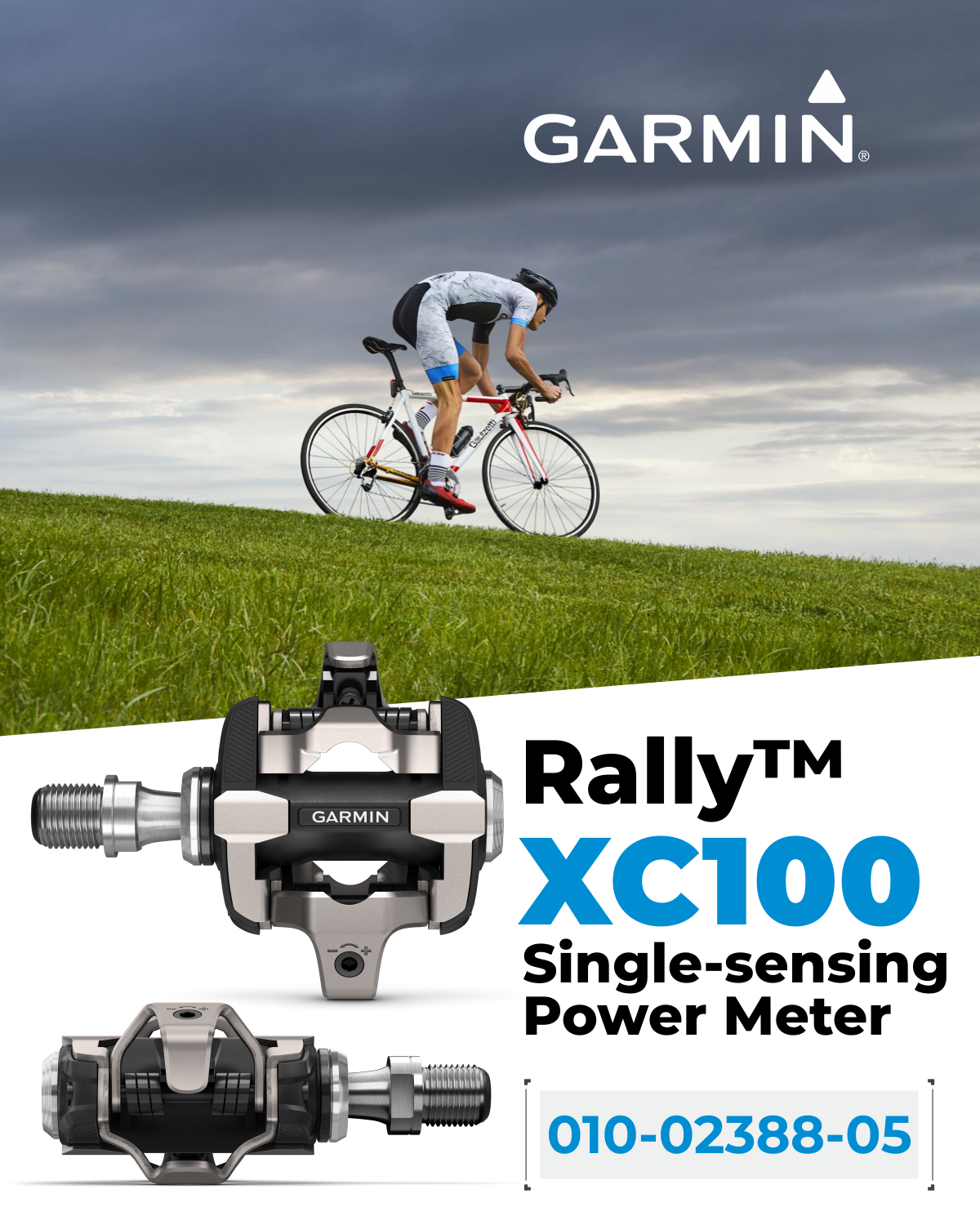 garmin rally xc100 pedal power meter Garmin Rally XC100 Single-Sensing Power Meter Pedal, SHIMANO SPD Cleat