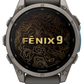 Garmin Fenix 9 AMOLED Premium Multisport GPS Smartwatch, Titanium, Sapphire