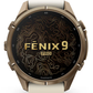 Garmin Fenix 9 Pro AMOLED Premium Multisport GPS Smartwatch, Titanium, Sapphire, inReach Connectivity