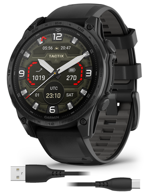 Garmin Tactix 8 Series 47mm/51mm, AMOLED/Solar Charged Display, Premium Tactical GPS Smartwatch, Includes Applied Ballistics Ultralight (Elite) Solver | Wearable4U Bundle