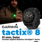 Garmin Tactix 8 Series 47mm/51mm, AMOLED/Solar Charged Display, Premium Tactical GPS Smartwatch, Includes Applied Ballistics Ultralight (Elite) Solver | Wearable4U Bundle