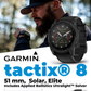 Garmin Tactix 8 Series 47mm/51mm, AMOLED/Solar Charged Display, Premium Tactical GPS Smartwatch, Includes Applied Ballistics Ultralight (Elite) Solver | Wearable4U Bundle